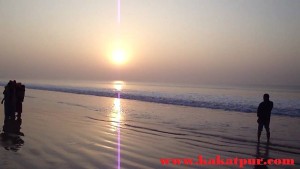 sunrise at puri sea beach